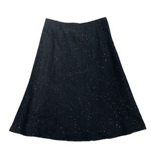 Michael Kors Black Embellished A line Skirt Size 2